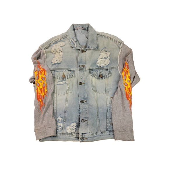 Carmar Distressed Stonewashed Jean Jacket Woman's - Picture 1 of 5
